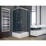 Besco Modern Kabina kwadratowa 80x80x165 cm profile chrom szkło mrożone MK-80-165-M - zdjęcie 2