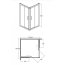 Besco Modern Kabina kwadratowa 80x80x165 cm profile chrom szkło mrożone MK-80-165-M - zdjęcie 3