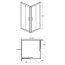Besco Modern Kabina kwadratowa 90x90x185 cm profile chrom szkło mrożone MK-90-185-M - zdjęcie 3
