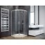 Besco Modern Kabina półokrągła 80x80x185 cm profile chrom szkło mrożone MP-80-185-M - zdjęcie 2