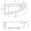 PMD Besco Praktika Wanna narożna asymetryczna 150x70 cm akrylowa lewa, biała WAP-150-NL - zdjęcie 3