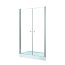 PMD Besco Sinco Due Drzwi prysznicowe uchylne 90x195 cm, profile chrom szkło przezroczyste DSD-90 - zdjęcie 1