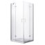 PMD Besco Viva Kabina prysznicowa kwadratowa 90x90x195 cm drzwi uchylne, profile chrom szkło przezroczyste VK-90-195-C - zdjęcie 1