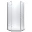 PMD Besco Viva Kabina prysznicowa pięciokątna 90x90x195 cm drzwi uchylne lewa, profile chrom szkło przezroczyste V5L-90-195-C - zdjęcie 1