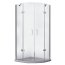 PMD Besco Viva Kabina prysznicowa półokrągła 80x80x195 cm drzwi uchylne, profile chrom szkło przezroczyste VP-80-195-C - zdjęcie 1