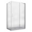 PMD Besco Viva Kabina prysznicowa prostokątna 100x80x195 cm drzwi uchylne prawa, profile chrom szkło przezroczyste VPP-100-195C - zdjęcie 1