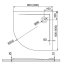 Polimat Perrito Brodzik półokrągły 90x90 cm czarny 00538 - zdjęcie 3