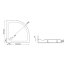Polimat Standard Brodzik półokrągły 90x90 cm biały 00781 - zdjęcie 3