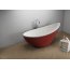 Polimat Zoe Wanna wolnostojąca 180x80 cm, biała/czerwony 00258 - zdjęcie 4