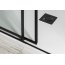 Polysan Altis Line Black Drzwi prysznicowe przesuwne 200x110 cm profile czarny mat szkło czyste AL3912B - zdjęcie 6