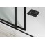 Polysan Altis Line Black Drzwi prysznicowe przesuwne 200x130 cm profile czarny mat szkło czyste AL4012B - zdjęcie 2