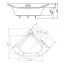 Polysan Bermuda Wanna narożna 155x155 cm biała 33219 - zdjęcie 2