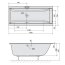 Polysan Cleo Slim Wanna prostokątna 170x75 cm do zabudowy biała 94611S - zdjęcie 3