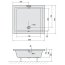 Polysan Deep Zestaw Brodzik prostokątny 100x90 cm + stelaż biały 72349 - zdjęcie 3
