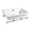 Polysan Deep Zestaw Brodzik prostokątny 130x75 cm + stelaż biały 72943 - zdjęcie 4
