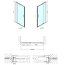 Polysan Easy Line Drzwi prysznicowe uchylne 190x90 cm profile chrom szkło brick EL1638 - zdjęcie 4