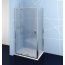 Polysan Easy Line Kabina prysznicowa kwadratowa 100x100x190 cm drzwi uchylne profile chrom szkło brick EL1738EL3438 - zdjęcie 1