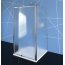 Polysan Easy Line Kabina prysznicowa kwadratowa 80x80x190 cm drzwi uchylne profile chrom szkło brick EL1638EL3238EL3238 - zdjęcie 1