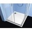Polysan Easy Line Kabina prysznicowa kwadratowa 90x90x190 cm drzwi przesuwne profile chrom szkło brick EL5138 - zdjęcie 2