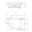 Polysan Tandem R Wanna asymetryczna 170x130 cm biała 07611 - zdjęcie 2