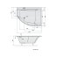 Polysan Tandem R Wanna narożna 170x130 cm prawa biała 97611 - zdjęcie 3