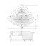 Poolspa Francja XL Wanna narożna z hydromasażem SMART 2+ 150x150 cm biała PHSH710ST2C1960 - zdjęcie 3