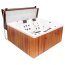 Poolspa Genesis SPA Wanna z hydromasażem 213x213 cm + oświetlenie punktowe LED biała PWWGI10COMS1963 - zdjęcie 5