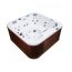Poolspa Laguna Spa Evolution Wanna z hydromasażem + obudowa drewniana sosnowa 213x213 cm biały połysk/mahoń PWW8H10CMSS0000 - zdjęcie 2