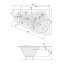 Poolspa Leda Wanna narożna 150x100 cm prawa + nogi biała PWAE410ZN000000 - zdjęcie 3