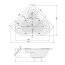 Poolspa Persja Wanna narożna 140x140 cm + stelaż biała PWSE310ZS000000 - zdjęcie 3