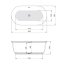 Poolspa Tuscan Wanna wolnostojąca 150x80 cm biała PWKTS10ZPSC0000 - zdjęcie 3