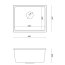 Quadron Alec 40 Zlewozmywak granitowy jednokomorowy 46x37,5 cm czarny/stalowy HQA4640CZK - zdjęcie 3