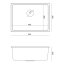Quadron Alec 50 Zlewozmywak granitowy jednokomorowy 53,5x40 cm biały/stalowy HQA5340BIK - zdjęcie 3