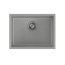 Quadron Alec 50 Zlewozmywak granitowy jednokomorowy 53,5x40 cm szary/stalowy HQA5340SZK - zdjęcie 1
