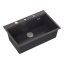 Quadron Benedict Workstation Zlewozmywak granitowy jednokomorowy 76x50 cm + akcesoria onyx ZES-RFS011-01131X-BL - zdjęcie 4