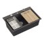Quadron Benedict Workstation Zlewozmywak granitowy jednokomorowy 76x50 cm + akcesoria onyx ZES-RFS011-01131X-BL - zdjęcie 1