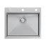 Quadron Burt 100 WorkStation SteelQ Zlewozmywak jednokomorowy 58x48,5 cm + syfon + dozownik + wkładka ociekowa + Qmata deska + deska drewniana + nakładka stal szlachetna/elementy stal szczotkowana MF5850BS - zdjęcie 1