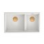 Quadron Clark Zlewozmywak granitowy dwukomorowy 84x48,5 cm biały/miedziany BM3319102U-WH-PVDC1 - zdjęcie 1