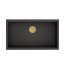 Quadron Clark Zlewozmywak granitowy jednokomorowy 84x48,5 cm czarny/złoty BM3319101U-BL-PVDG1 - zdjęcie 1