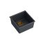 Quadron David Zlewozmywak granitowy jednokomorowy 42x42 cm black diamond/elementy miedziane HQD4242U8-C1 - zdjęcie 1