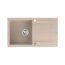 Quadron Evan 111 Zlewozmywak granitowy jednokomorowy 86x50 cm beżowy pearl beige/stalowy HCQE8650U2_BS_P2O - zdjęcie 2