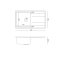 Quadron Evan 111 Zlewozmywak granitowy jednokomorowy 86x50 cm czarny/stalowy HCQE8650U8_BS_P2O - zdjęcie 3