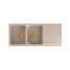 Quadron Evan 121 Zlewozmywak granitowy dwukomorowy 116x50 cm beżowy pearl beige/miedziany PVD HQE11650U2_PVDC1_P2O - zdjęcie 2