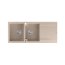 Quadron Evan 121 Zlewozmywak granitowy dwukomorowy 116x50 cm beżowy pearl beige/stalowy HQE11650U2_BS_P2O - zdjęcie 2