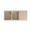 Quadron Evan 121 Zlewozmywak granitowy dwukomorowy 116x50 cm beżowy pearl beige/złoty PVD HQE510050U2_BS_P2O - zdjęcie 2