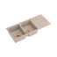 Quadron Evan 121 Zlewozmywak granitowy dwukomorowy 116x50 cm beżowy pearl beige/złoty PVD HQE510050U2_BS_P2O - zdjęcie 1