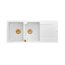 Quadron Evan 121 Zlewozmywak granitowy dwukomorowy 116x50 cm biały/miedziany HQE11650U1_PVDC1_P2O - zdjęcie 2