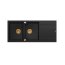Quadron Evan 121 Zlewozmywak granitowy dwukomorowy 116x50 cm czarny/miedziany HQE11650U7_PVDC1_P2O - zdjęcie 2