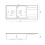 Quadron Evan 121 Zlewozmywak granitowy dwukomorowy 116x50 cm czarny/złoty HQE11650U7_PVDG1_P2O - zdjęcie 3