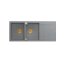Quadron Evan 121 Zlewozmywak granitowy dwukomorowy 116x50 cm szary/miedziany HQE11650U5_PVDC1_P2O - zdjęcie 2